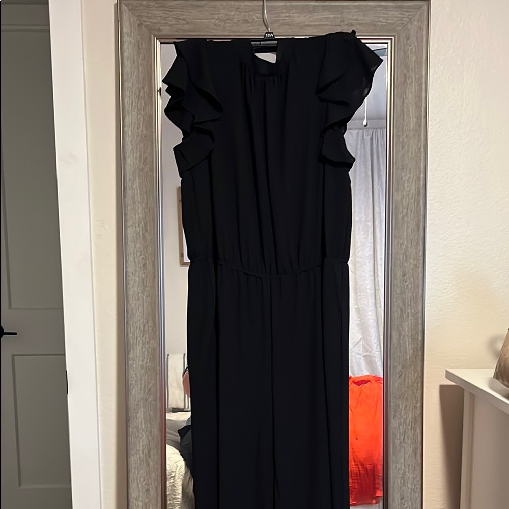 1. State Black Ruffle Sleeve Jumpsuit